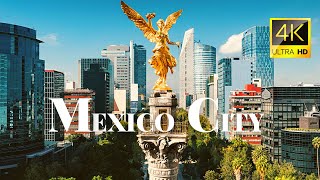 Capital amp Largest City of Mexico CDMX Mexico City 🇲🇽 in 4K ULTRA HD 60FPS Video by Drone [upl. by Anier]