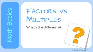 Factors vs Multiples [upl. by Medeah184]