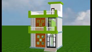 2015 Home design in 3d 20 by 15 house plan20 by 15 makan ka naksha [upl. by Eugenio]