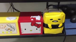 Gudetama vs Pikachu vs Hello Kitty Itazura Coin Bank [upl. by Warner]