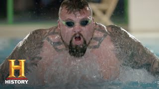 The Strongest Man in History Swimming Challenge  Exclusive  History [upl. by Dibri]