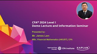 CFA 2024 Level I  Quantitative Methods  J Lam  MSc FinMath HKUST CFA [upl. by Pasol62]