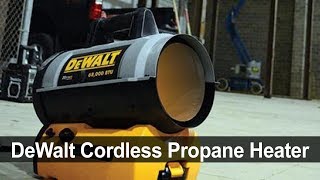 DeWalt 68000 BTU Cordless Forced Air Propane Heater [upl. by Clough507]