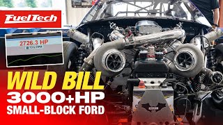 3000HP SmallBlock Ford  “Wild Bill” Devine Bullseye Power Turbochargers [upl. by Brigg15]