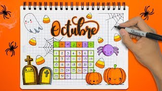 DIY Haz tu Calendario de OCTUBRE HALLOWEEN [upl. by Ayr]