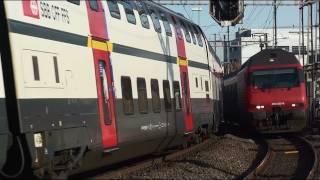 Züge im Minutentakt in Zürich Oerlikon TrainsEisenbahnRailway [upl. by Accissej705]