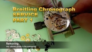 Service a Breitling Chronograph Part 1 Dismantling the movement Watch repair series [upl. by Alpert]