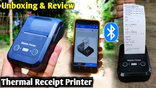 CX588 2 Inch Thermal Receipt Printer Mini Bluetooth Mobile Printer Unboxing amp Review [upl. by Dimitris]