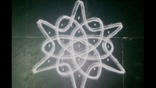 SIMPLE CHIKKU KOLAM WITH 53 DOTS [upl. by Damicke366]