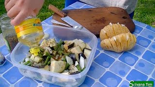 Cómo hacer VERDURAS Asadas a la Parrilla en Papel Aluminio Receta Vegetariana deliciosa [upl. by Kalli]