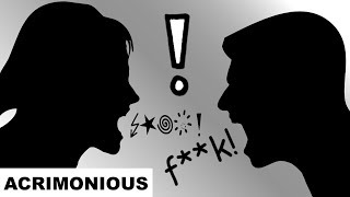 Learn English Words  ACRIMONIOUS  Meaning Vocabulary Lesson with Pictures and Examples [upl. by Anay]