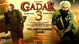 Gadar 3 Official Trailer  Salman Khan  Sunny Deol  Ameesha Patel Gadar 3 Teaser Trailer Updates [upl. by Agosto]