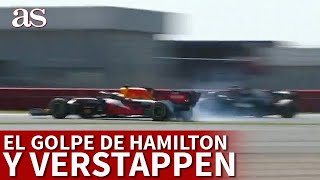 FÓRMULA 1  El polémico choque de HAMILTON y VERSTAPPEN que dejó en shock a Silverstone  AS [upl. by Eiramlatsyrc]