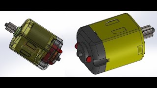 Design and Assembly of a DC Motor  Solidworks Tutorial [upl. by Eiramik681]