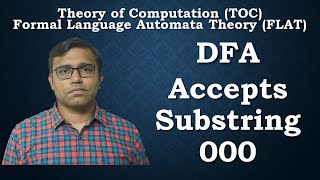 DFA Accepts Substring 000  Automata Theory [upl. by Nevin]