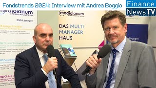 Fondstrends 2024 Interview mit Andrea Boggio von Mediolanum auf dem Fondskongress Mannheim [upl. by Dielu]