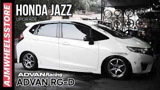 MODIFIKASI HONDA JAZZ VELG ADVAN RGD  AJMWHEELSSTORE [upl. by Ahsonek]