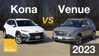 2023 Hyundai Kona SEL vs Venue SEL  Side by Side Vehicle Comparison [upl. by Erdei458]