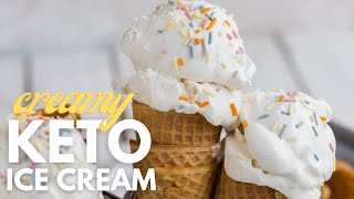 THIS SECRET INGREDIENT MAKES THE BEST KETO ICE CREAM WITHOUT USING EGGS Creamy Easy amp Scoopable [upl. by Aubrie]