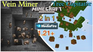 Vein Miner And Tree Capitator Addon For MCPE amp MCBE 121 Mediafire [upl. by Kcirttap]