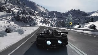 Lamborghini Aventador SVJ  Gintani F1 Exhaust at Snowy LA Canyons  Assetto Corsa  MOZA R3 [upl. by Atalaya]