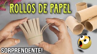 Crea esta Belleza con Un Simple ROLLO DE PAPEL y Sorprende👌 Artesanato com rolo de papelão [upl. by Ahsinotna]