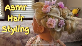 Asmr  Hair Styling  Whispering [upl. by Bone832]