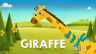 GIRAFFE – Ditty  Songs for kids Animated nursery rhymes for children [upl. by Silvie]