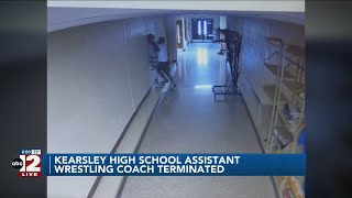 Kearsley High School assistant wrestling coach fired after incident caught on camera [upl. by Zetram664]