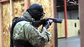 CQB CITY AIRSOFT ACTION MARCH 6th 2011 WELL M4 CQB GBBR KNIFE KILL ICS MP5 SHOTGUN MADNESS [upl. by Ire]