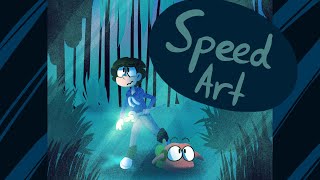 Walk Through the Woods Speed Art [upl. by Dnalloh]