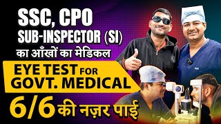 SSC CPO SI Police Sub Inspectors Eye Test for Govt Medical  Got 66 Vision by Contoura Laser [upl. by Anaeli]