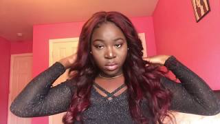 HOW TO From Black to Red Magenta hair  Details included NO BLEACHING [upl. by Latrell]