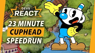 Cuphead Developers React to 23 Minute Speedrun [upl. by Rekoob96]