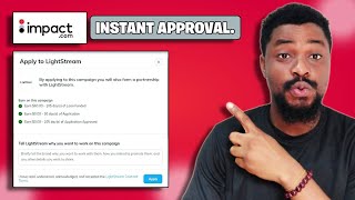 How I Get Approved Fast on Impact Affiliate Program  How to Join Impact Offers [upl. by Eelegna]