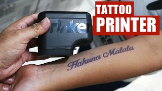 This is a pain free temporary Tattoo Printer  Prinker Tattoo Printer [upl. by Aneeuqal]