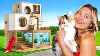 I BUILT A 10000 DREAM CAT HOUSE [upl. by Yadahs]