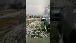 Bobsledding across Tods yard with 4wheeler sledding winter 4wheeler fypシ゚viral [upl. by Mahalia]