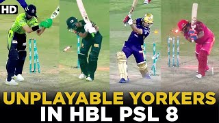 All Unplayable Yorkers in HBL PSL 8  HBL PSL 8  MI2A [upl. by Aremat612]