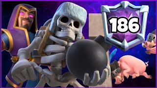 Top Ladder with Giant Skeleton Royal Hogs Deck [upl. by Awe]