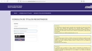 Consulta de Títulos Universitarios [upl. by Vivien]