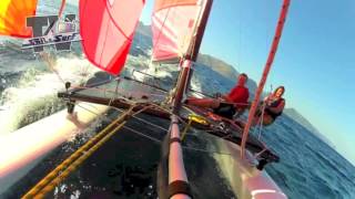 Hobie Cat 16 mit Gennaker  Segeln auf Mallorca [upl. by Nailliw]