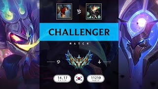 Challenger Match Over 10000 LP  KR server Patch 1417 [upl. by Tennes166]