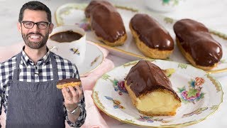 Best Chocolate Eclair Recipe [upl. by Sirromad]