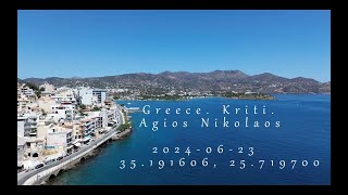 Graikija Kreta Agios Nikolaos miestas [upl. by Yesnil]