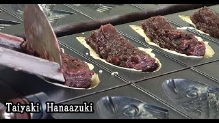 大阪のたい焼き 花あずき｜こだわり自家製餡を使った鯛焼き TAIYAKI in OsakaHomemade special red bean paste insideJapanese food [upl. by Fortna]