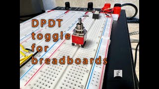 Compact sturdy DPDT toggle switch onoffon for breadboard and circuit board  254MM hole pitch [upl. by Oicneserc290]