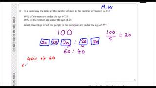 Edexcel Sample Paper 1HF Question 525  Sharing between a ratio [upl. by Auhesoj]