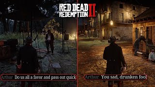 Arthur Antagonizes Drunk People  RDR2 [upl. by Ataliah441]