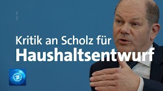 Viel Kritik für Entwurf des Bundeshaushalts [upl. by Pollux]